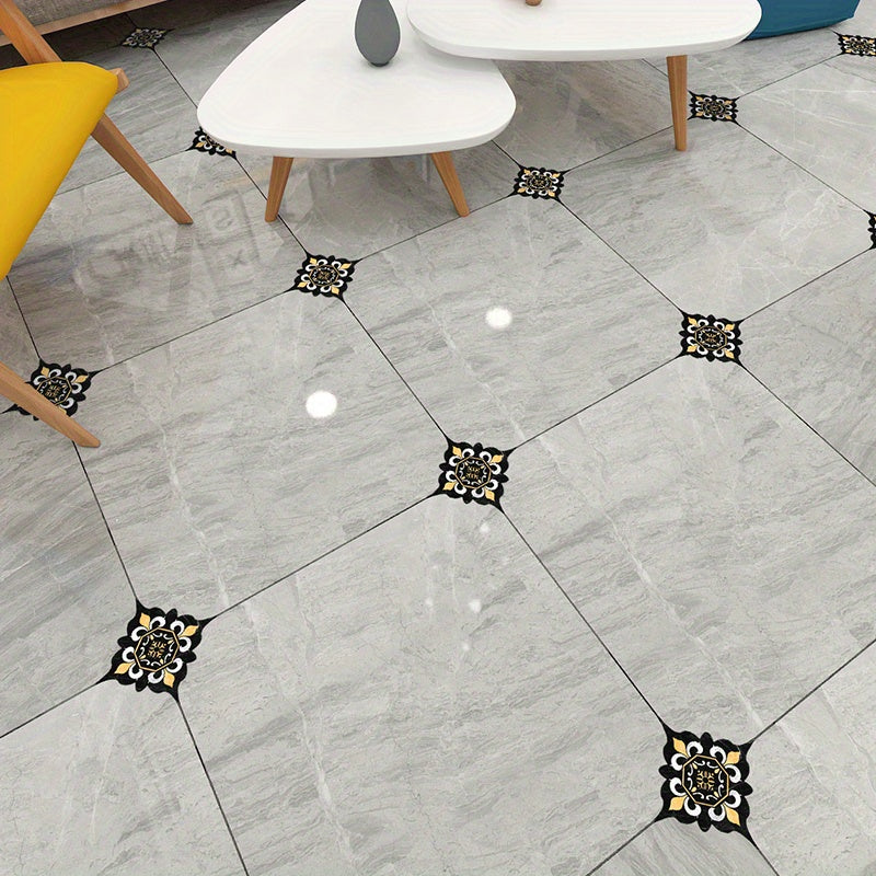 Set of 36 Waterproof Bohemian Tile Stickers for Floors, Self-Adhesive, 11cm Square