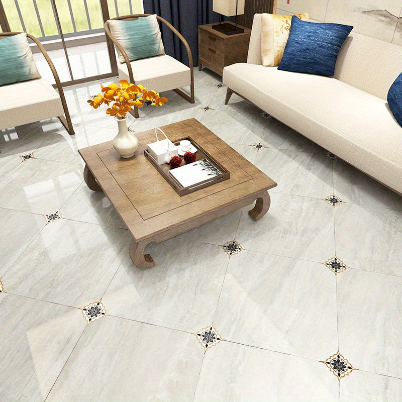 Set of 36 Waterproof Bohemian Tile Stickers for Floors, Self-Adhesive, 11cm Square