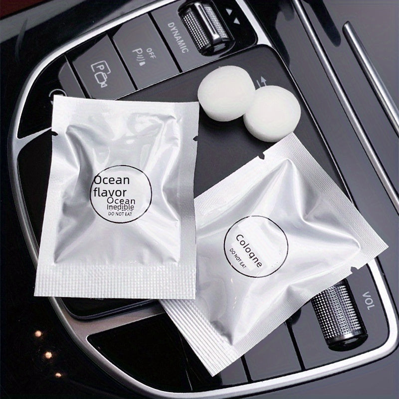 10PCS Car Air Freshener Refill Tablets Ocean Cologne Scent Aromatherapy Balm