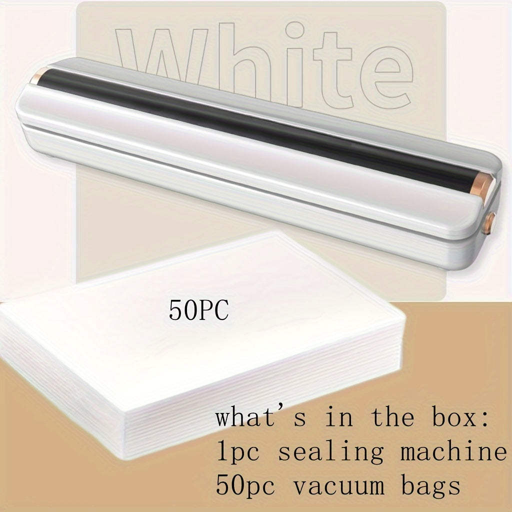 Automatic food vacuum sealer with USB rechargeable lithium battery for freshness preservation