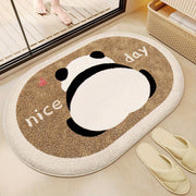 Cartoon Panda Bathroom Mat Soft Absorbent Hand Washable Home Decor