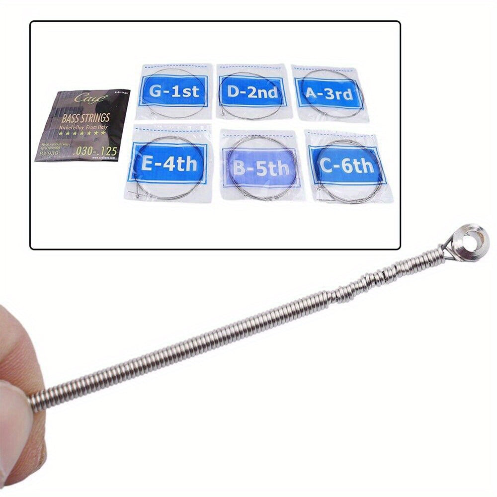 Juego de cuerdas para bajo eléctrico de acero recubierto, trenzado redondo, aleación de níquel para bajos de 4/5/6 cuerdas