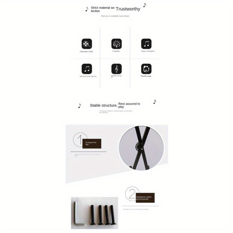 Elektron pianino uchun X-shaklidagi pianino stendi. Oson demontaj va montaj. Balandligi sozlanishi.