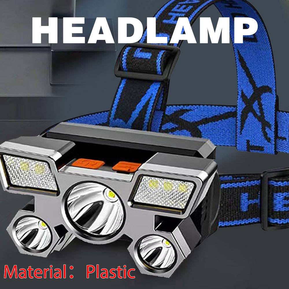 Rechargeable LED Headlamp for Camping Hiking Fishing Walking USB Powered