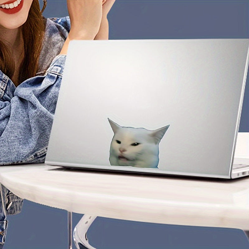 Funny Cat Vinyl Decal Sticker Weather-Resistant for Cars Laptops Motorcycles