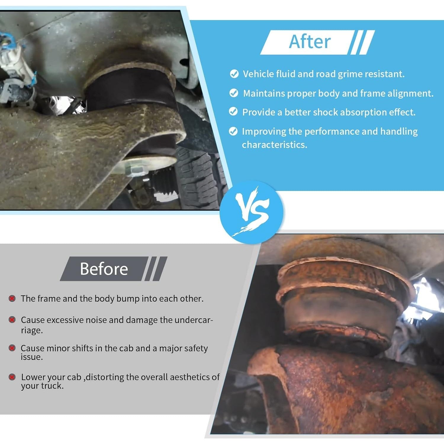 Car Body and Cab Mount Bushing Kit for Trucks 1999 2WD 4WD Replacement