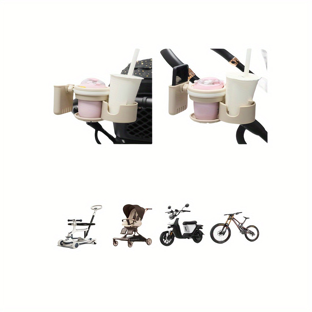 Stroller Cup Holder with Storage Rack and Phone Holder for Baby Carriage