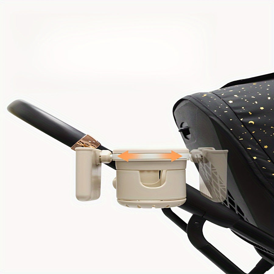 Soporte para taza de cochecito con estante de almacenamiento y soporte para teléfono para cochecito de bebé