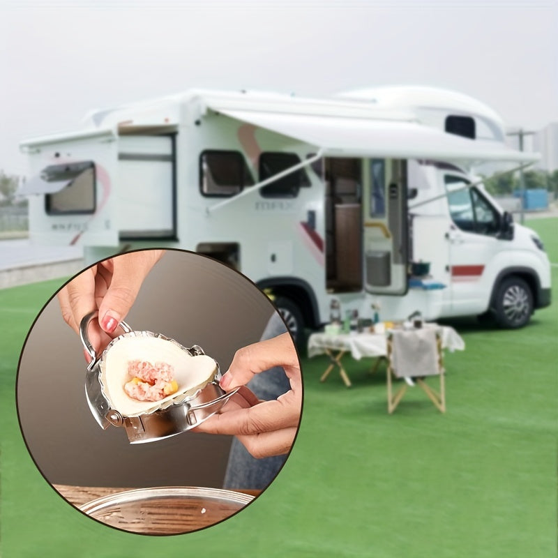 Herramienta de moldeador de dumplings de acero inoxidable con molde de presión para dumplings perfectos