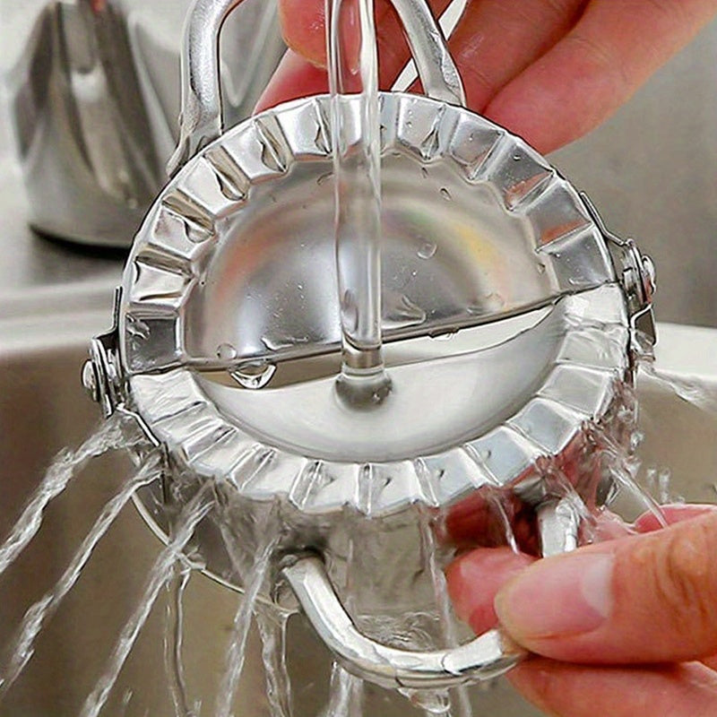 Herramienta de moldeador de dumplings de acero inoxidable con molde de presión para dumplings perfectos