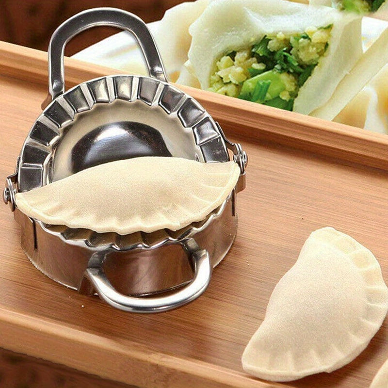 Herramienta de moldeador de dumplings de acero inoxidable con molde de presión para dumplings perfectos
