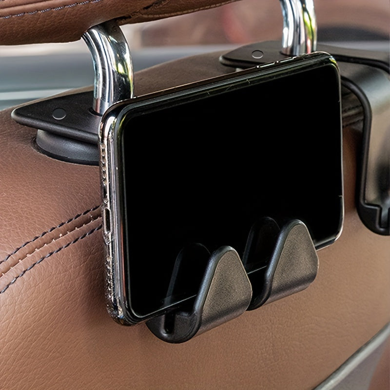 Car Back Seat Hooks Double Plastic Organizer For Vehicle Headrest Storage