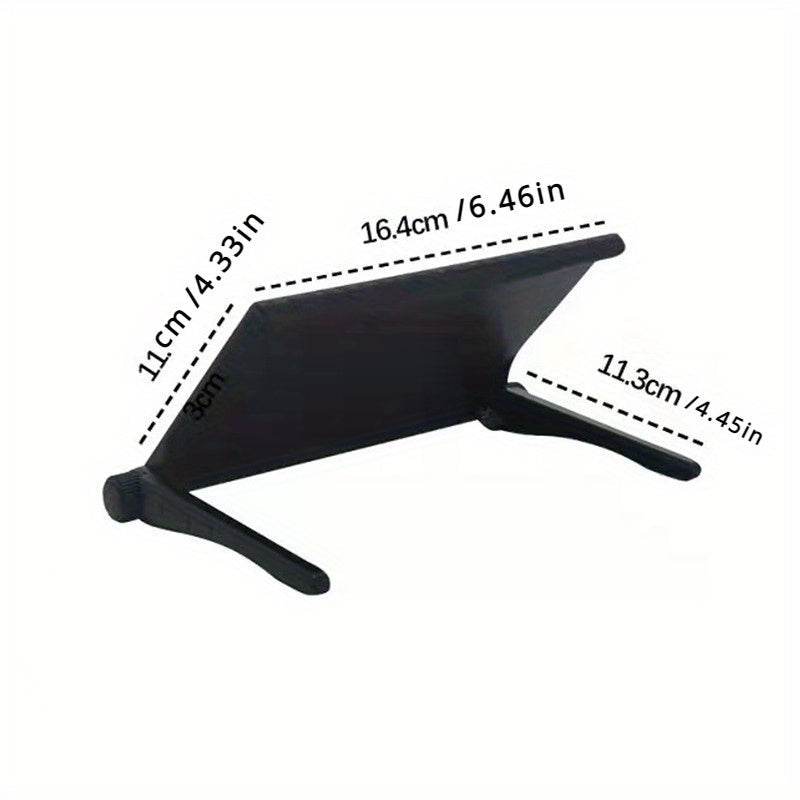 Элегантный домашний органайзер: регулируемая черная полка из АБС-пластика для экранов телевизоров и компьютерных мониторов с нескользящей конструкцией, идеально подходит для офисов и развлекательных центров.