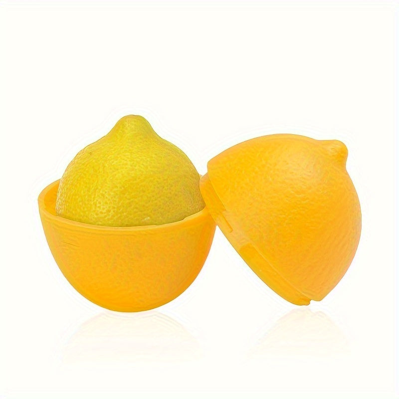 Lemon-Shaped Food Preservation Box Set with Plastic Sealing Container for Fruits and Kitchen Storage