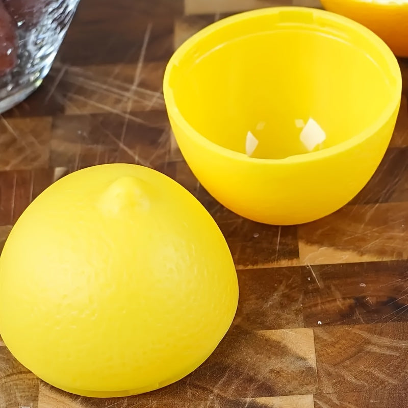 Lemon-Shaped Food Preservation Box Set with Plastic Sealing Container for Fruits and Kitchen Storage
