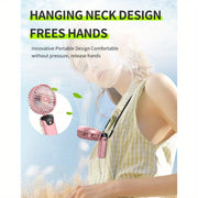 USB Fan with 5 Speeds, Foldable Compact Design for Travel and Portable Use