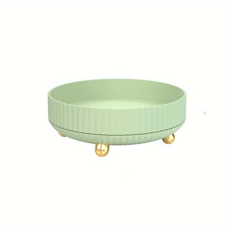 Aylanuvchi plastmassa oshxona tashkilotchisi Lazy Susan, ziravorlar, mevalar va kosmetika uchun