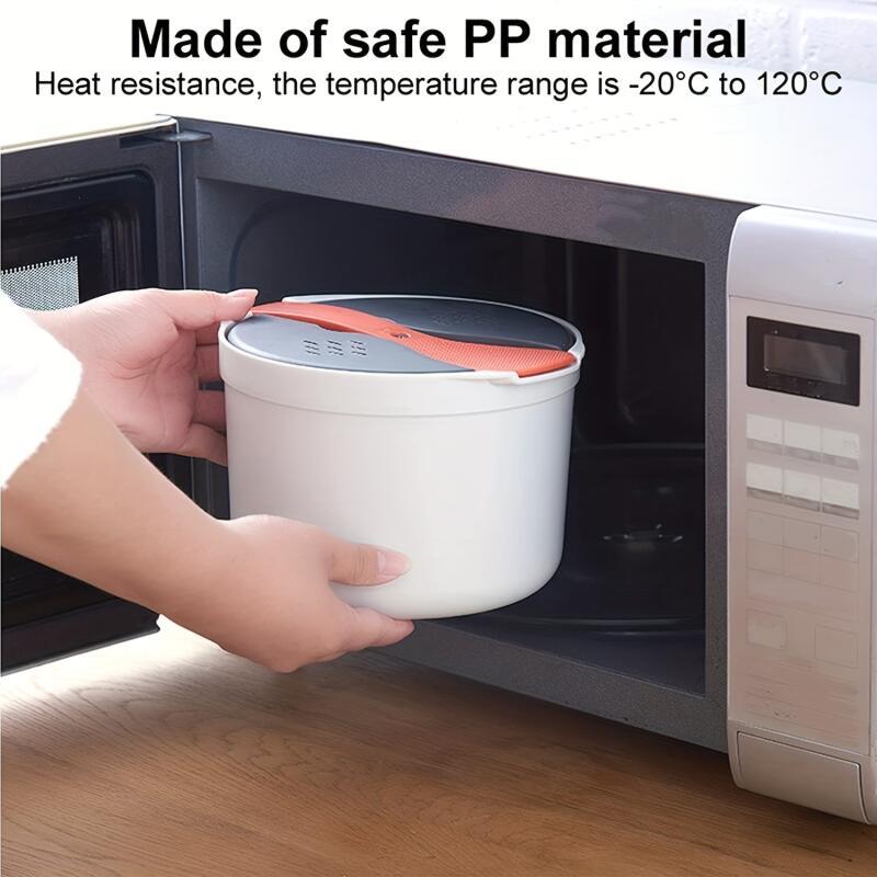 Microwave Steamer for Rice Vegetables Portable High-Temperature Resistant Easy to Clean