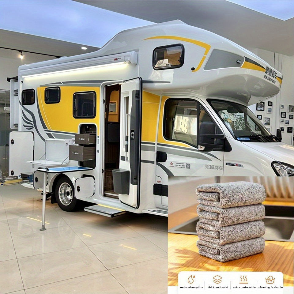 5pcs Bamboo Charcoal Fiber Kitchen Cleaning Cloths Absorbent Dish Wipes