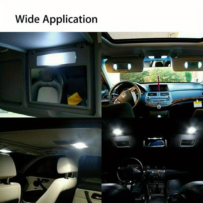 Conjunto de luces LED para automóvil T10, luces interiores para matrícula y puertas, 42 piezas