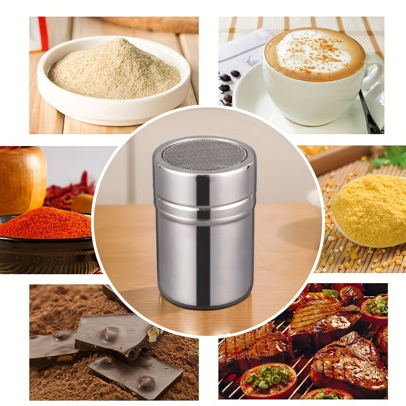 16 Piece Stainless Steel Latte Art Stencils Set with Powder Shaker for Coffee and Hot Chocolate