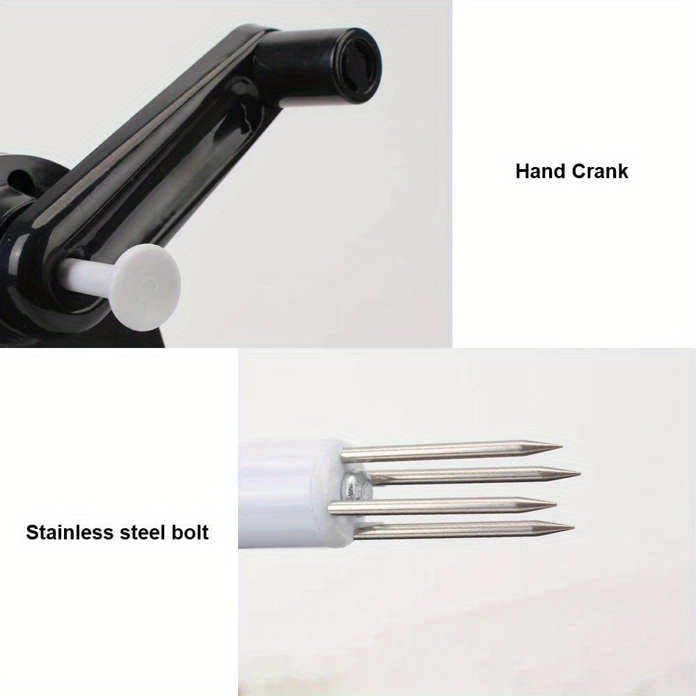 Durable Plastic Hand-Cranked Fruit Peeler and Corer with Straight Blade