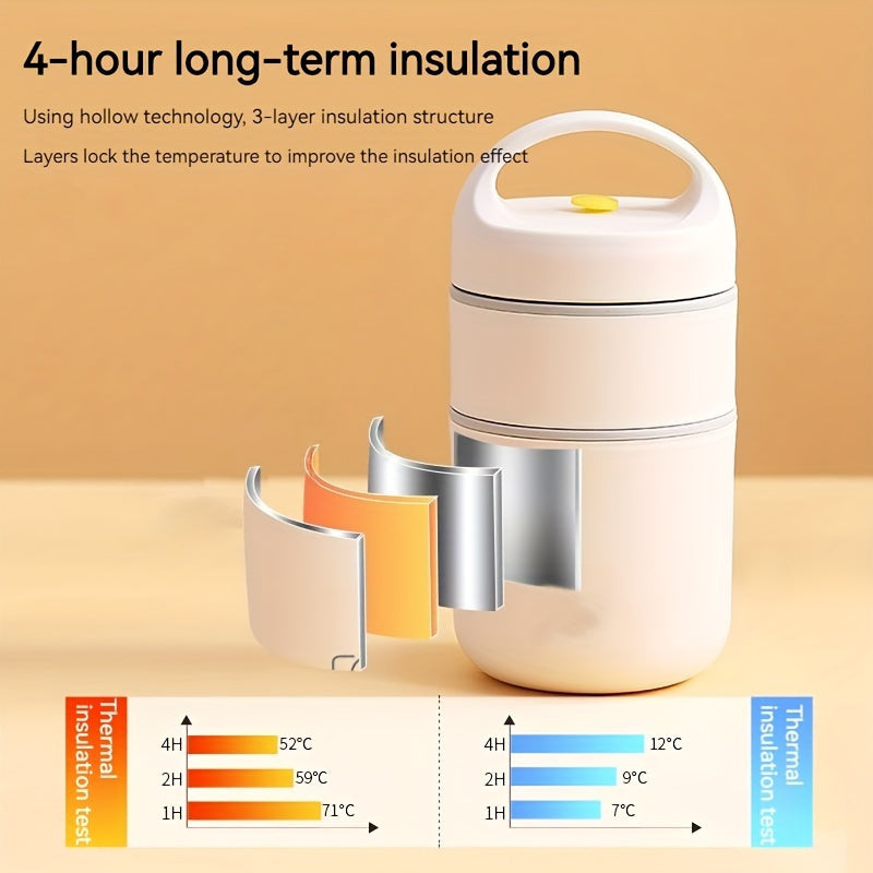 Portativ va mustahkam PP materialidan yasalgan ovqat qutisi sho'rva, jo'xori va nonushta uchun juda mos. Ofis, maktab yoki oshxona uchun mukammal.