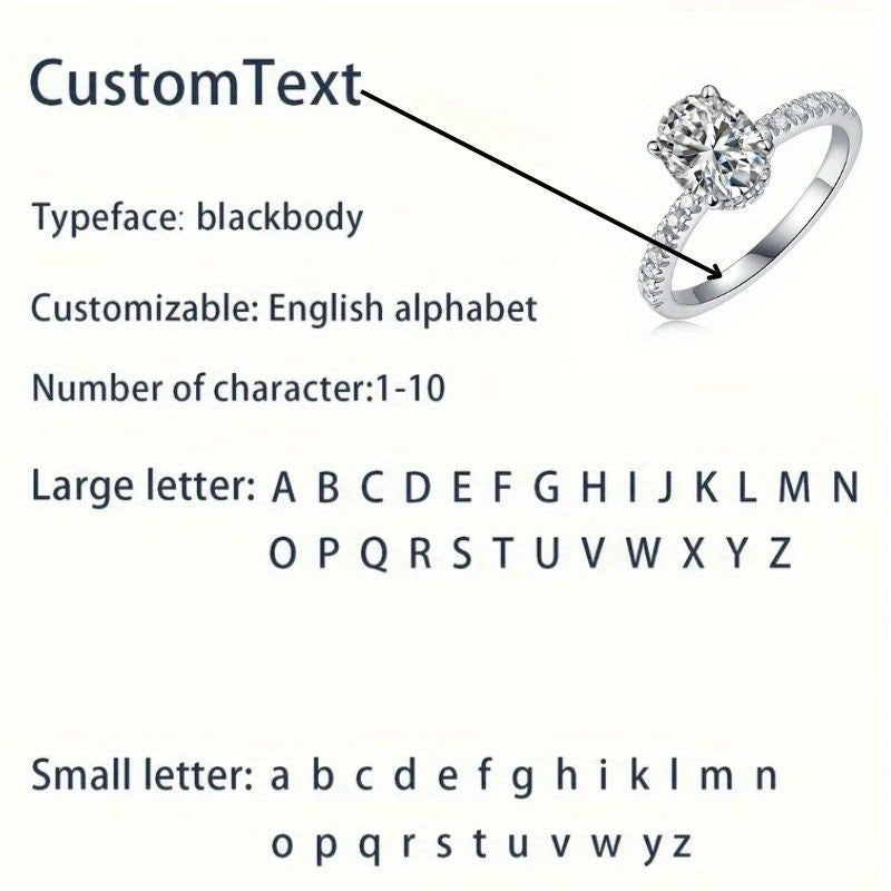 Sterling Silver Moissanite Ring 1-3CT Classic Engagement Jewelry for Anniversary