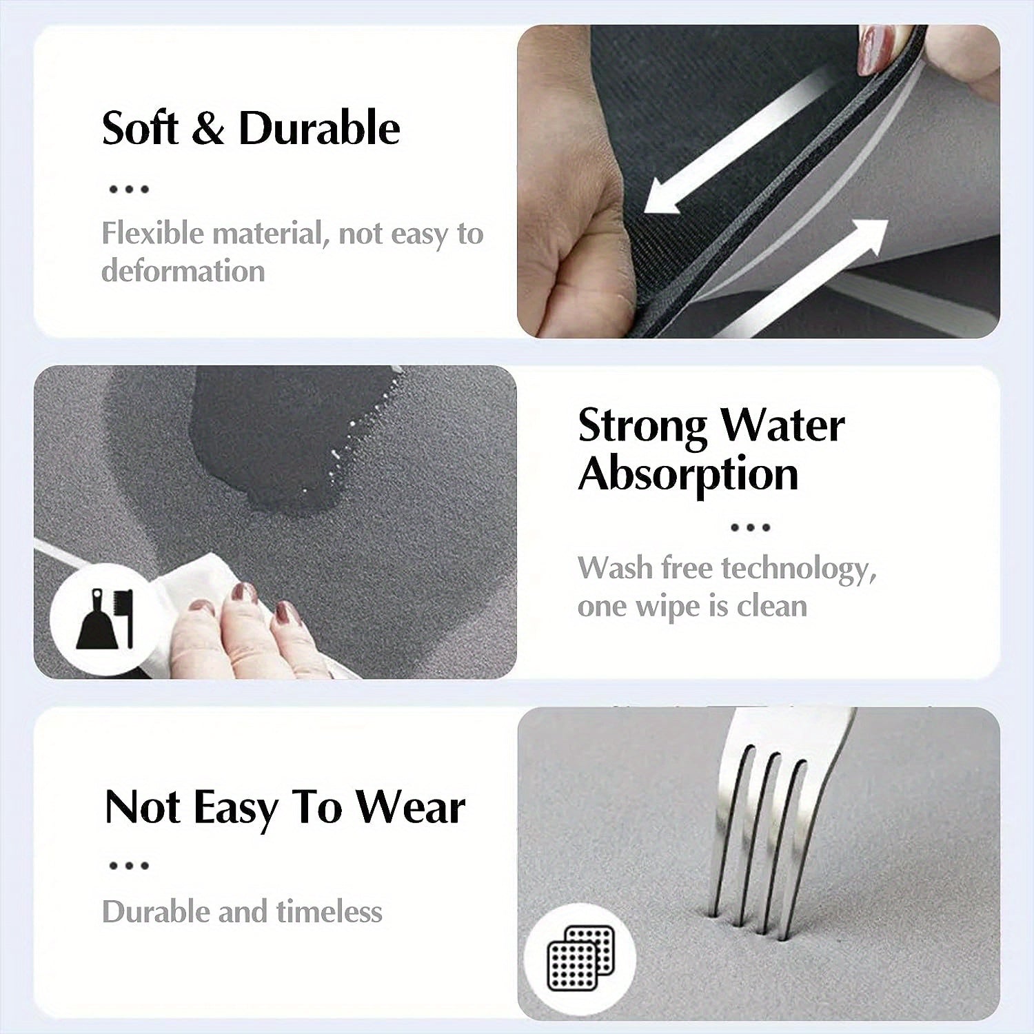 Diatomaceous Washer Dryer Top Protector Mat Non-Slip Absorbent