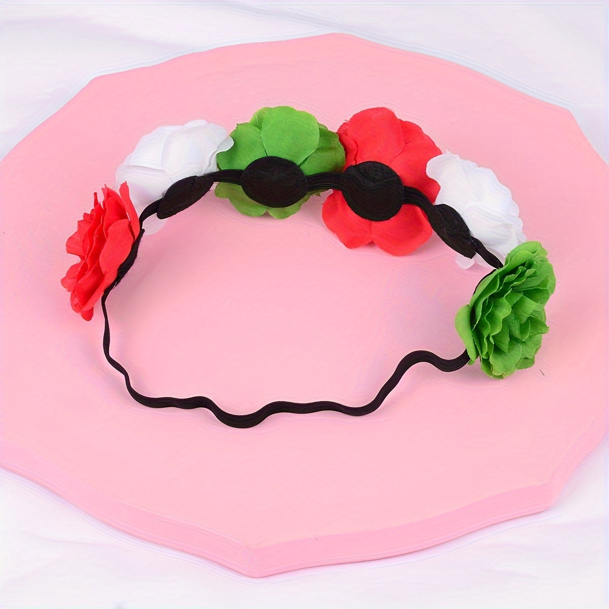 Women's Floral Headband Artificial Flower Hair Band for Halloween Festival Wreath Crown