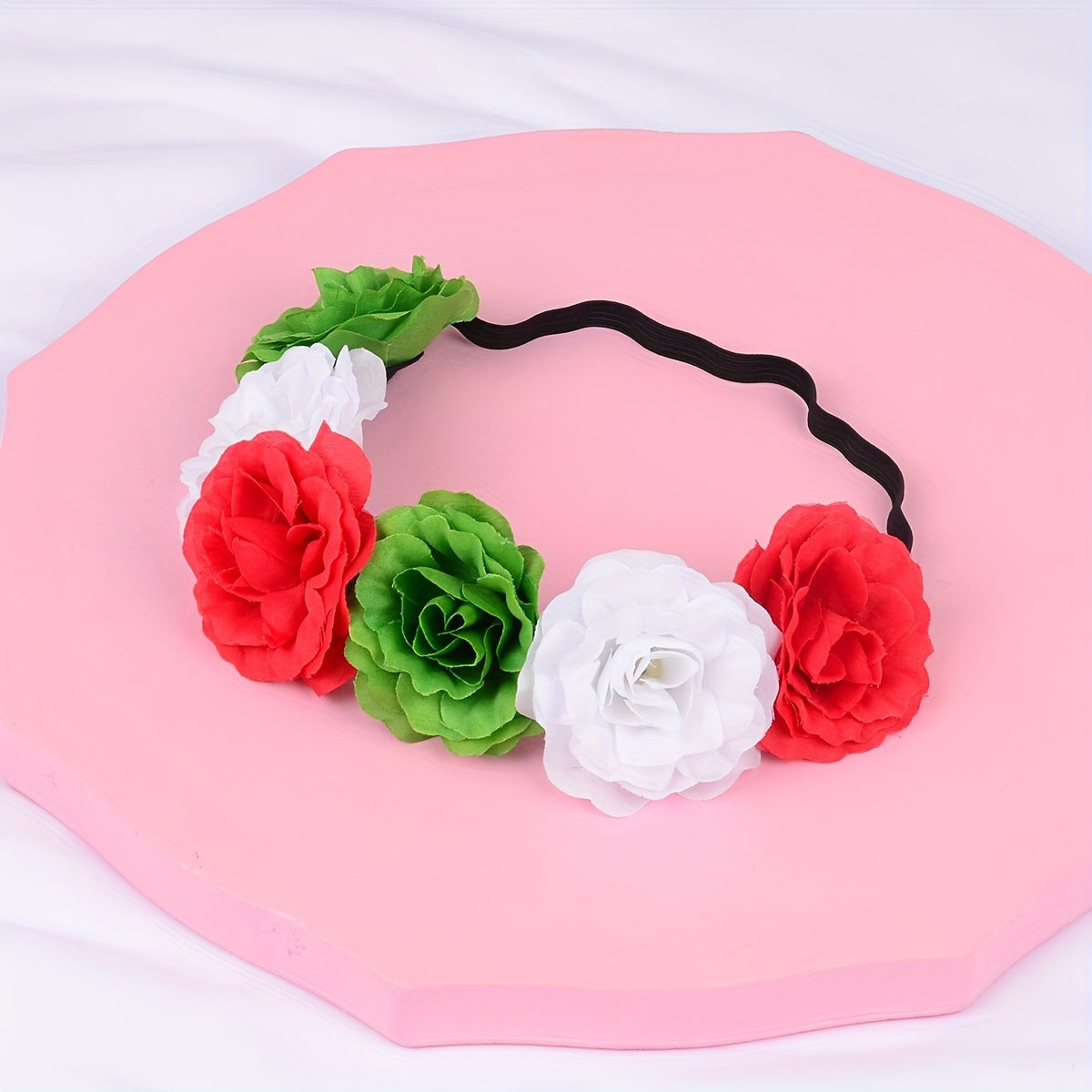 Women's Floral Headband Artificial Flower Hair Band for Halloween Festival Wreath Crown