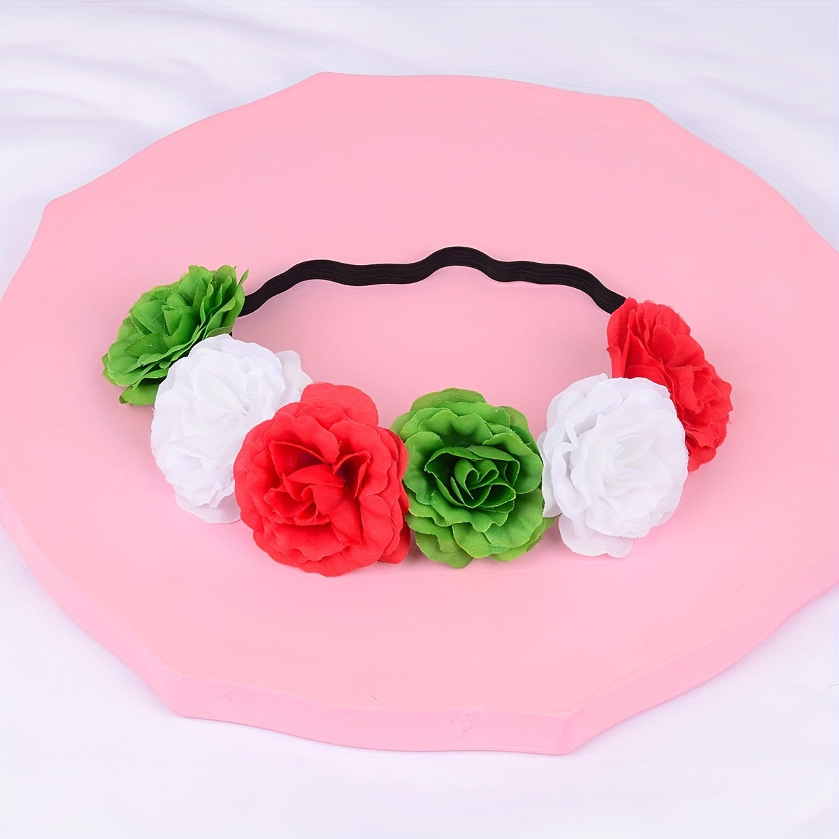 Women's Floral Headband Artificial Flower Hair Band for Halloween Festival Wreath Crown