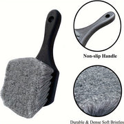 Cepillo para lavar coches con cerdas densas y suaves, mango antideslizante