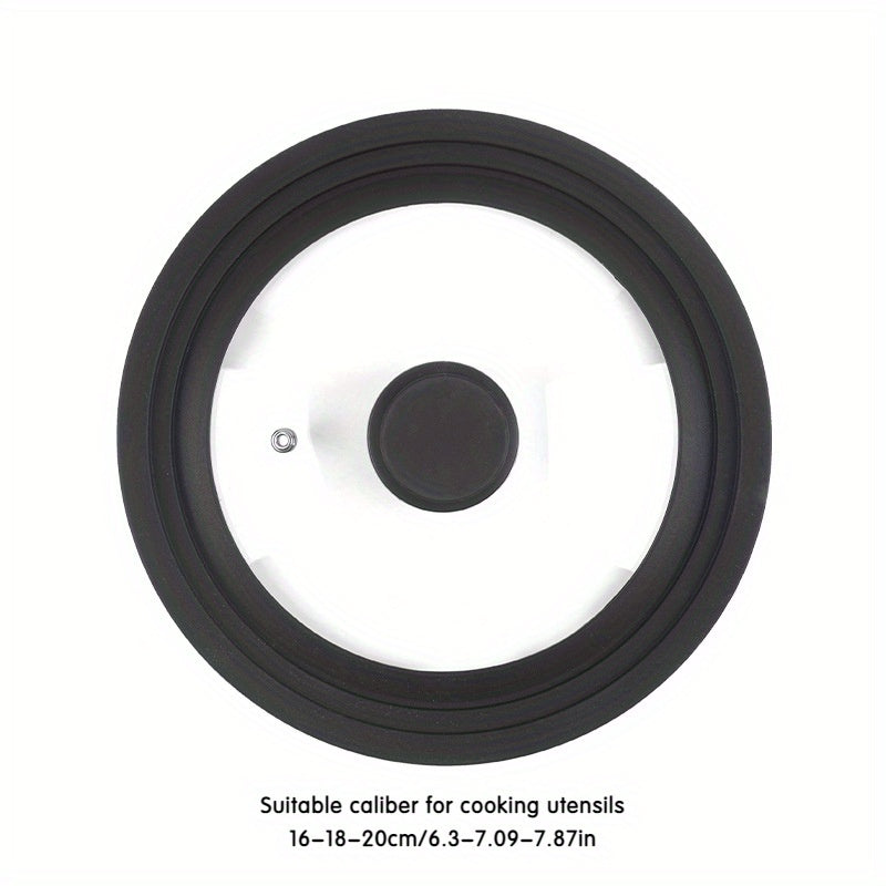 Tempered Glass and Silicone Pot Lid for Various Sizes with Multi-Function Use