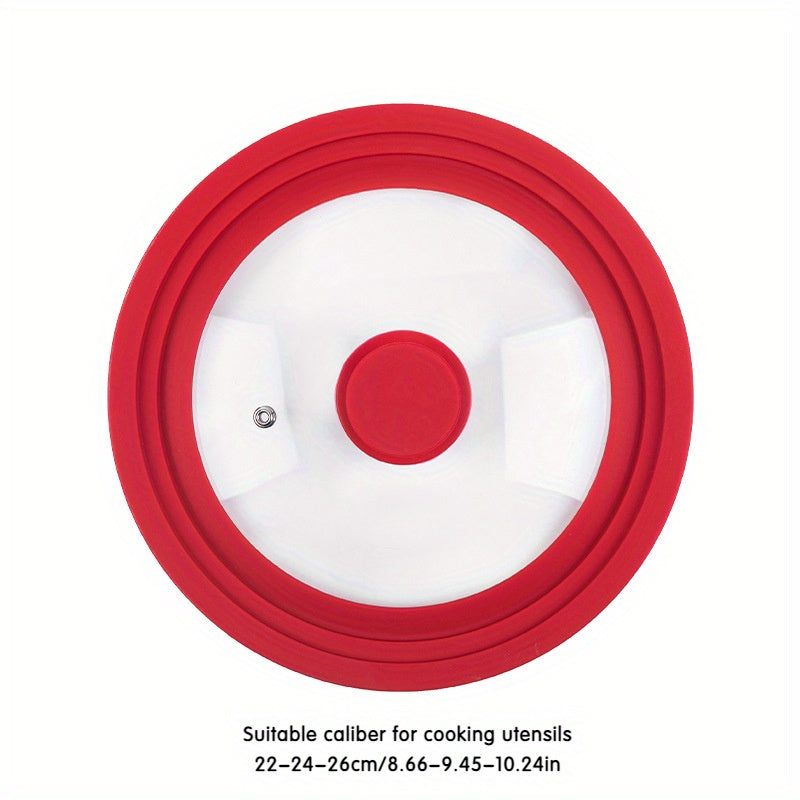 Tempered Glass and Silicone Pot Lid for Various Sizes with Multi-Function Use