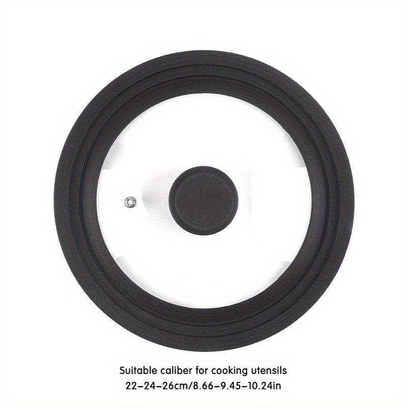 Tempered Glass and Silicone Pot Lid for Various Sizes with Multi-Function Use