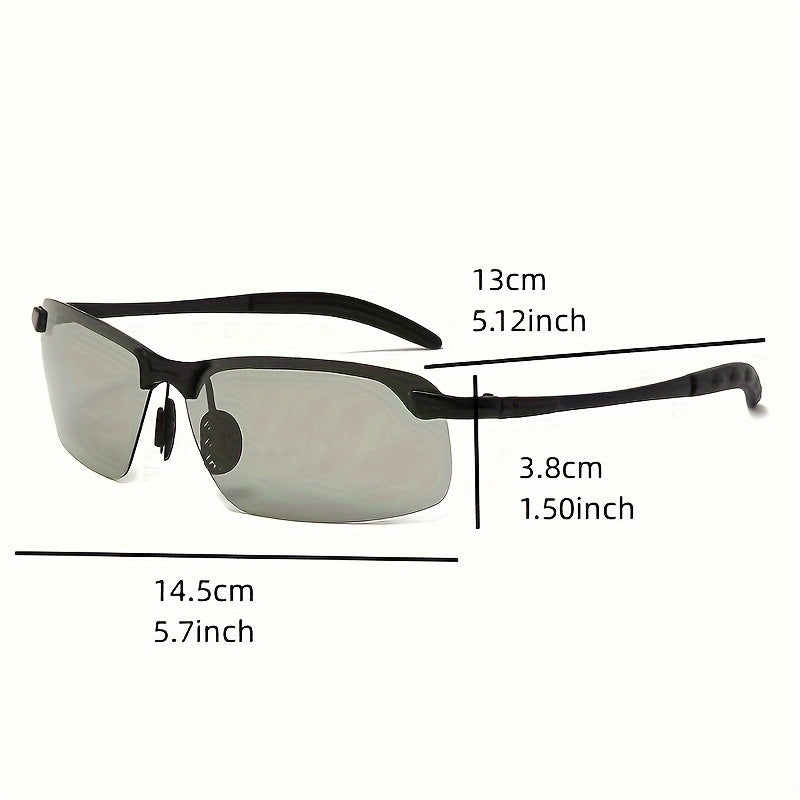 Photochromic TAC Lens Glasses for Men and Women Casual Zinc Alloy Outdoor Sports Travel Driving Cycling