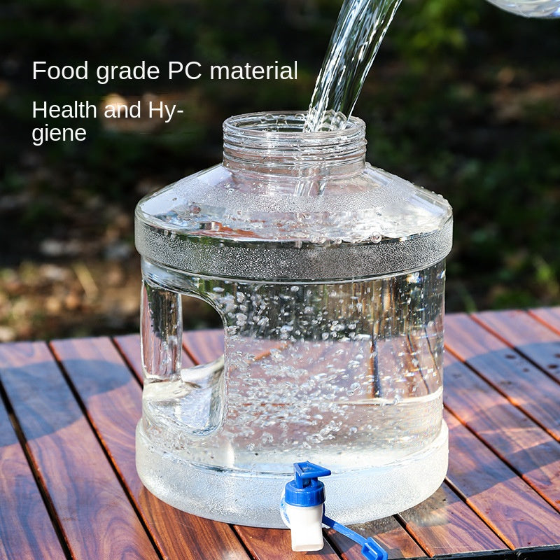 7.5L Food-Grade PC Water Bucket with Faucet for Outdoor and Household Use