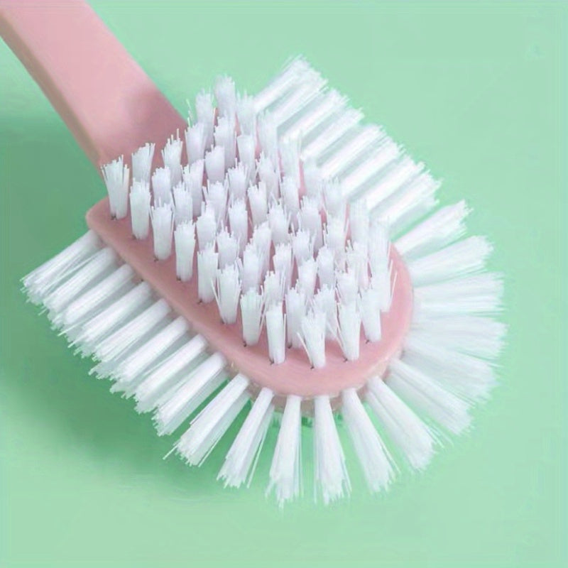 Ko'p funksiyali 5 tomonli plastik kir yuvish cho'tkasi - uzoq tutqichi bilan - poyabzal, kiyim, hojatxonalar va ochiq joylarda foydalanish uchun mustahkam qo'lda tozalash vositasi - elektr energiyasi talab qilinmaydi