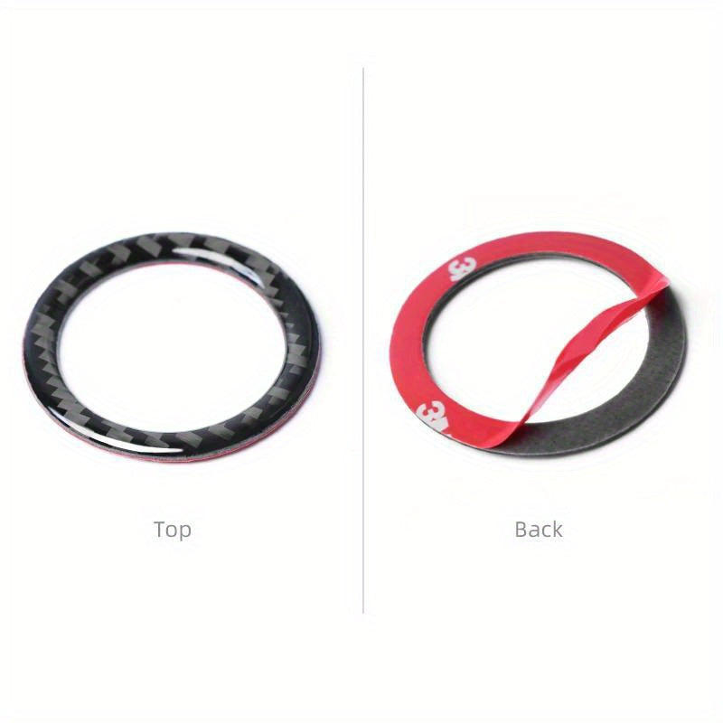 Mercedes Benz GLA C Class uchun Avtomobil Ichki Karbon Teri Kalit Bo'lagi Halqa Qoplamasi Yelimli Stiker