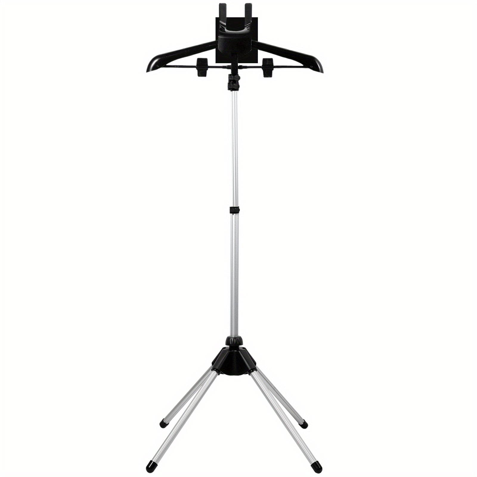 Portable Lightweight Garment Steamer Stand with Telescopic Rod and Foldable Ironing Rack