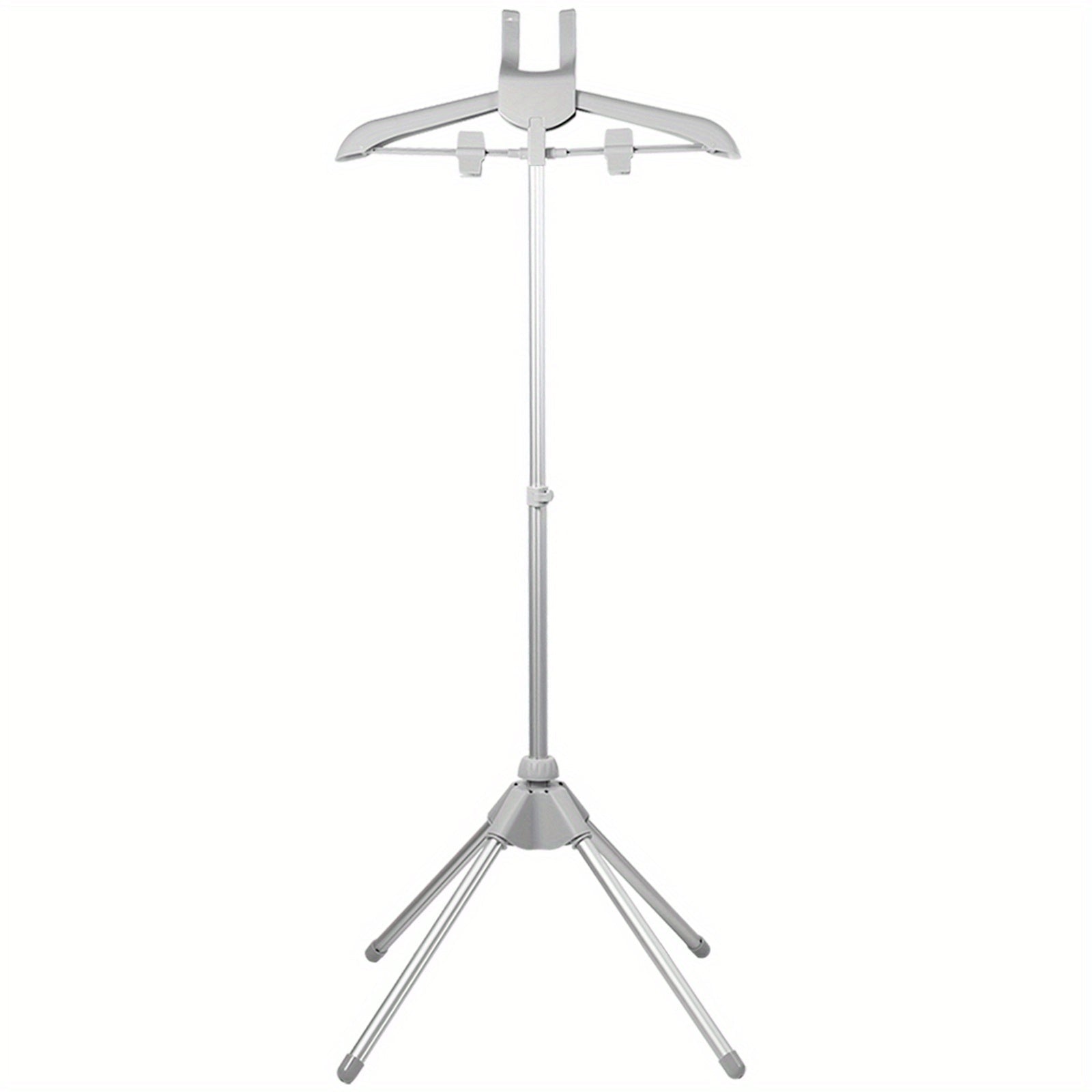Portable Lightweight Garment Steamer Stand with Telescopic Rod and Foldable Ironing Rack