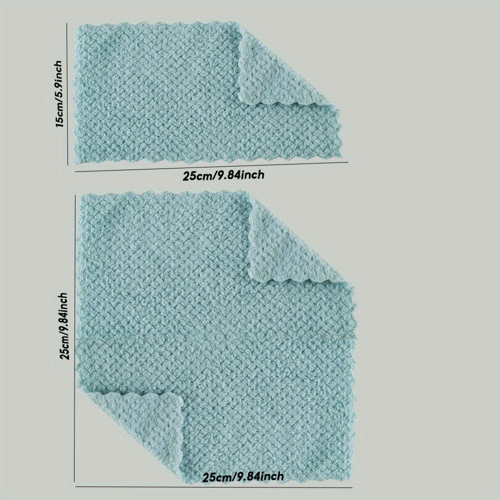 10 Pack Polyester Cleaning Towels for Kitchen and Bar Lint-Free Absorbent