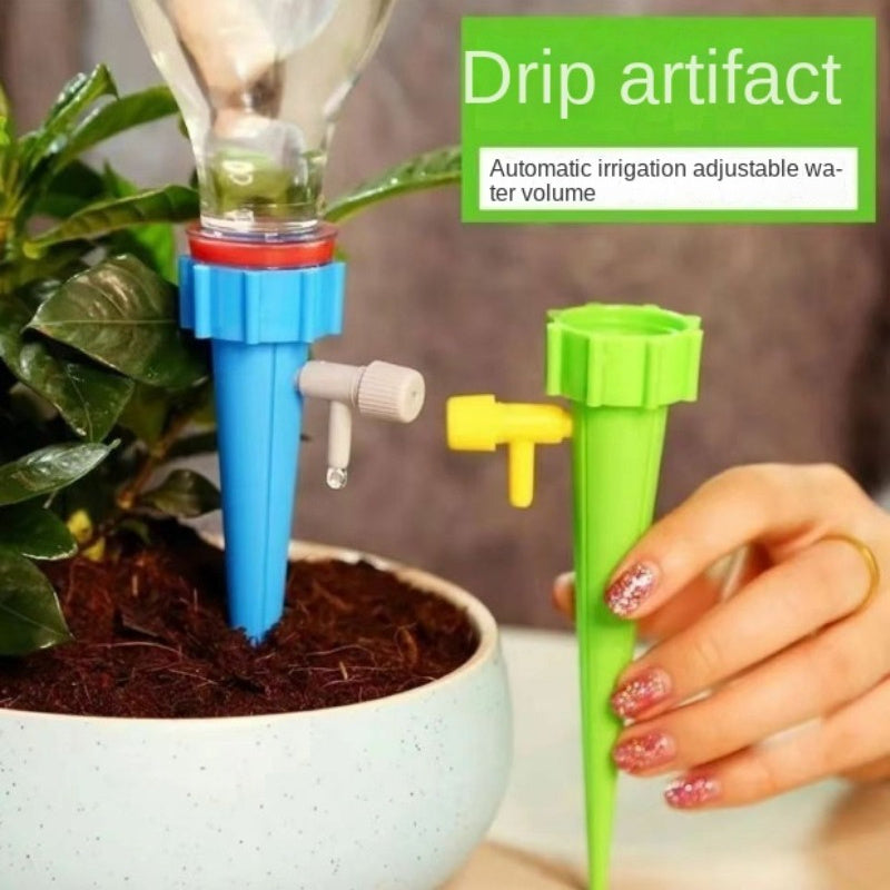 Automatic Plastic Drip Irrigation System for Potted Plants with Adjustable Watering
