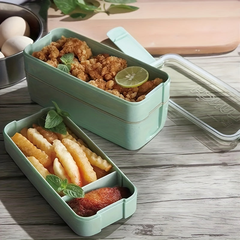 Reusable Leakproof Microwave-Safe PP Lunch Box for School Work and Travel