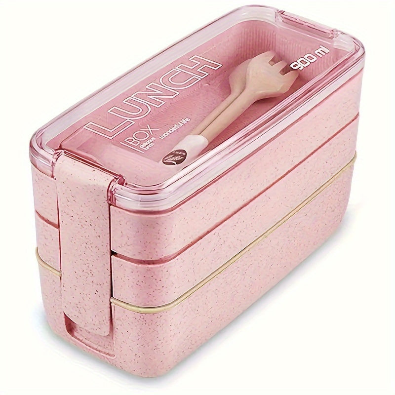 Reusable Leakproof Microwave-Safe PP Lunch Box for School Work and Travel