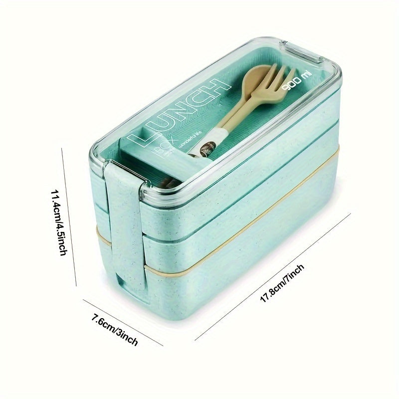 Reusable Leakproof Microwave-Safe PP Lunch Box for School Work and Travel