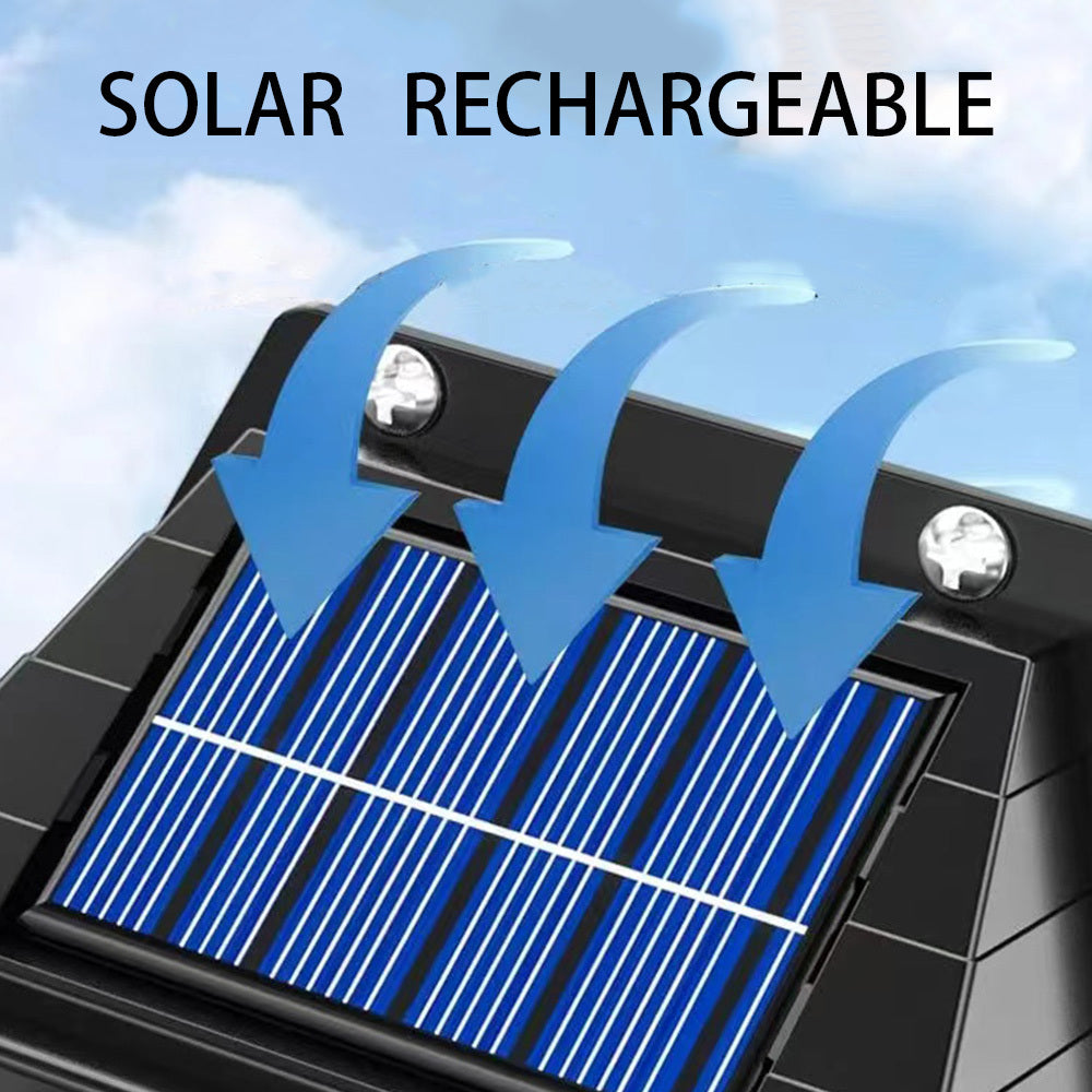 Solar Wall Light with Motion Sensor Adjustable Brightness and Three Lighting Modes Outdoor Decor