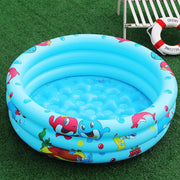 Children's Blue PVC Inflatable Round Pool with Accessories for Ages 3+