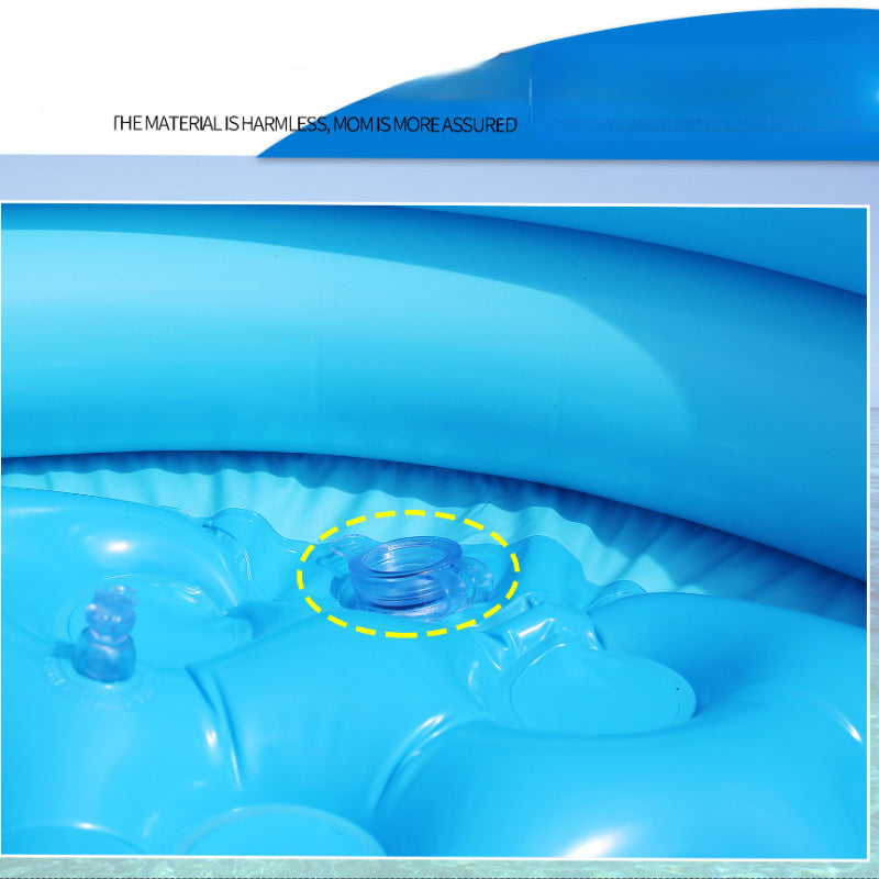 Children's Blue PVC Inflatable Round Pool with Accessories for Ages 3+